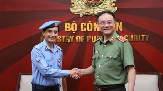 Thứ trưởng Phạm Thế Tùng tiếp Tư lệnh Cảnh sát Liên hợp quốc